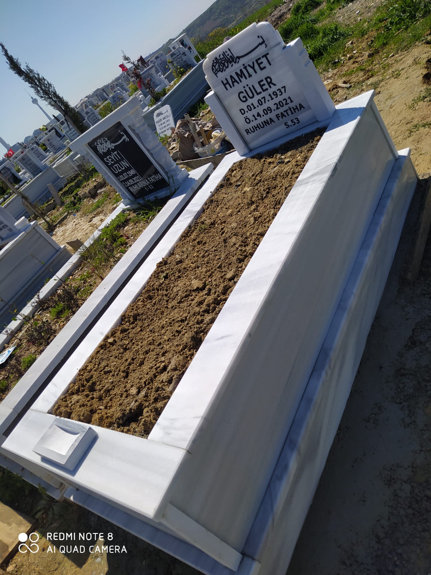 Beyaz Mermer Mezar Model 5